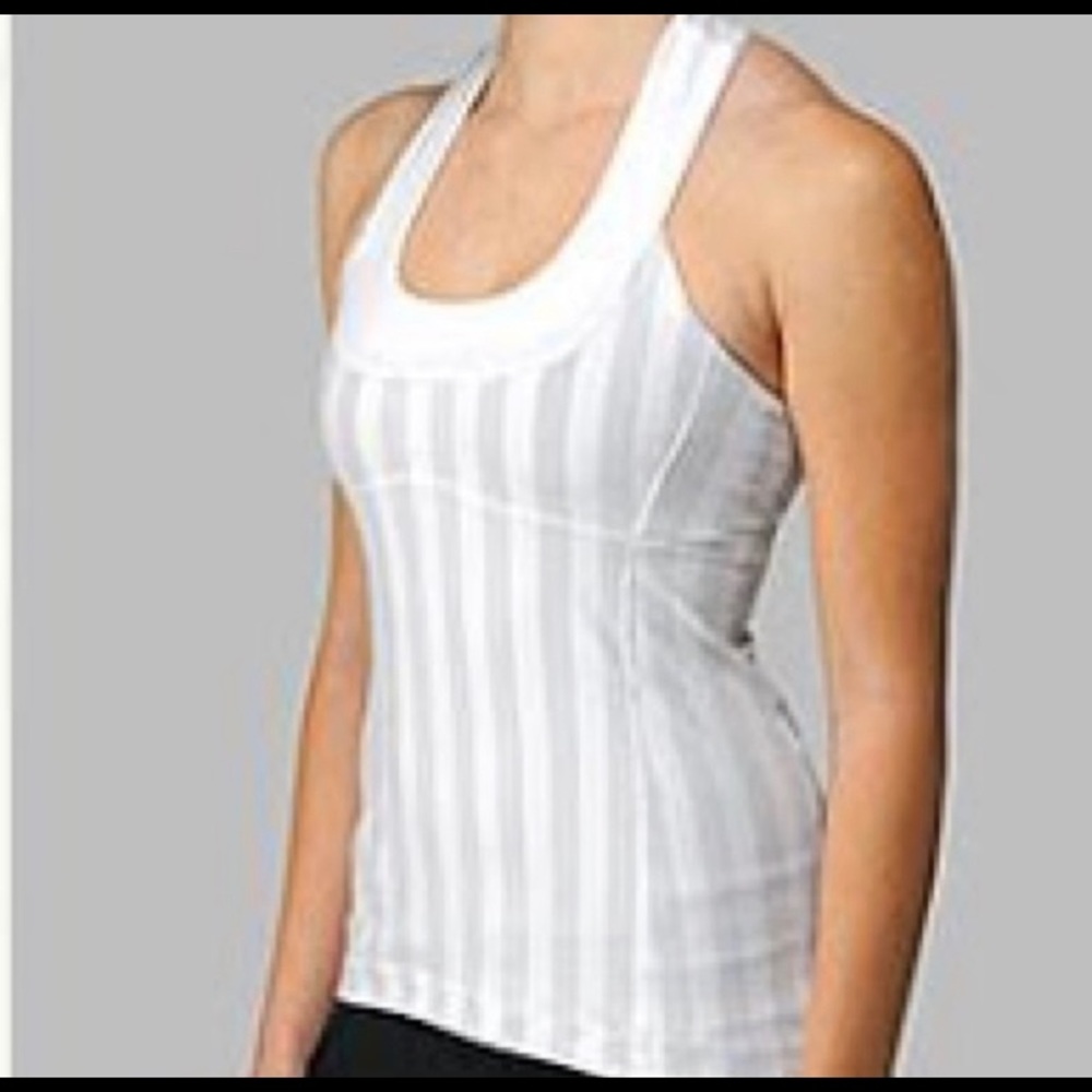 Lululemon Vertical Stripe Scoop Neck Tank